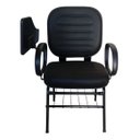 Ver imagem 3 de Cadeira Ergonômica Universitária Estofada 200kg Prancheta Articulada Escola Faculdade Curso