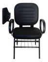 Ver imagem 3 de Cadeira Ergonômica Universitária Estofada 200kg Prancheta Articulada Escola Faculdade Curso