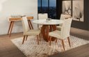 Ver imagem 1 de Mesa de jantar + 4 cadeiras Itália Tampo Redondo 120 Cm bege