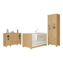 Ver imagem 2 de Quarto de Bebê Completo com Berço Americano 3 em 1 Suspiro Multimóveis Mp4628 Madeirado