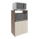 Ver imagem 2 de Balcão Multiuso Armário Cozinha para Forno Elétrico e Microondas Organizador com 2 Portas Tayla