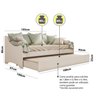 Cama de Babá com Cama Auxiliar Gavetão Amore Off White Móveis Estrela - 3