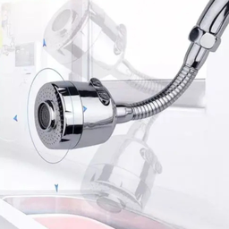 Bico Articulado Arejador Ducha Manual C Botão 3 Jatos Prata - 2