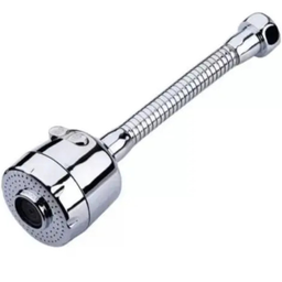 Bico Articulado Arejador Ducha Manual C Botão 3 Jatos Prata - 6
