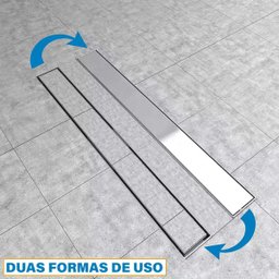 Ralo Invisivel Oculto 30cm Linear Inox Banheiro Lavabo Anti Odor Anti Inseto Seguro Resistente Compr - 3
