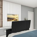 Ver imagem 2 de Calçadeira Baú Recamier Estofada Cama Queen 160cm Grécia Corino Preto- Mabe Magazine