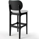 Ver mais imagens de Kit 6 Banquetas Alta Bar Cozinha Sala Jantar Betta L02 Preto Facto Verde Linho Cinza - Lyam Decor
