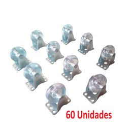 Rodizio Fixo 50mm Silicone Cristal 60 Peças - D'zainer - 1
