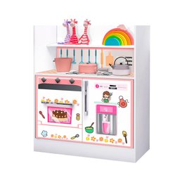 Fogão De Brinquedo Estante MDF Rosa Bebê Bunny Shop JM - 2