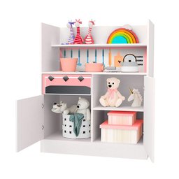 Fogão De Brinquedo Estante MDF Rosa Bebê Bunny Shop JM - 3
