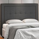 Ver imagem 2 de Cabeceira Cama Box Queen 160 Cm P05 Atenas Linho Cinza Escuro- Lyam Decor