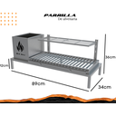 Ver imagem 2 de Parrilla para Alvenaria 89x34 - 1 Firebox + 1 Grelha Argentina