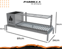 Ver imagem 2 de Parrilla para Alvenaria 89x34 - 1 Firebox + 1 Grelha Argentina