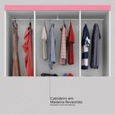 Ver imagem 7 de Guarda Roupa Solteiro 6 Portas e 2 Gavetas Utah - Branco-rosa-branco Flex Branco-rosa-branco