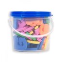 Ver imagem 1 de Balde com 76 Letras e Números em Eva Tampa Azul