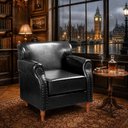 Ver imagem 2 de Poltrona Chesterfield Classica Londres Cadeira Luxo Retrô - Couríssimo Preto 005