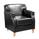 Ver imagem 3 de Poltrona Chesterfield Classica Londres Cadeira Luxo Retrô - Couríssimo Preto 005