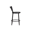 Ver imagem 4 de Kit 2 Banquinhos Baixo Cozinha Americana de Fibra Sintetica:preto/preto