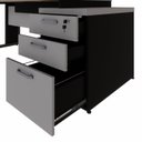 Ver mais imagens de Mesa Escritório Diretor 170cm a 192cm 3 Gavetas Pé Metal F5