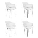 Ver imagem 1 de Kit 4 Cadeiras Estofada Jantar Cozinha Marcela - Branco Branco
