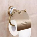 Ver imagem 3 de Kit Banheiro 5 Peças Bronze Porcelana Acessórios Retrô Luxo