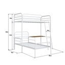 Ver imagem 4 de Beliche em Ferro Solteiro + Mesa de Estudos - Bonnie:branco