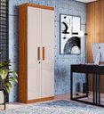 Ver imagem 1 de Organizador 02 Portas com Prateleiras Delta Amêndoa/off White - Lukaliam