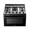 Fogão Esmaltec 5 Bocas Ideal Master Mesa Inox Tampa de Vidro Forno 84 Litros Preto T5itp Bivolt - 4