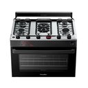 Ver imagem 4 de Fogão Esmaltec 5 Bocas Ideal Master Mesa Inox Tampa de Vidro Forno 84 Litros Preto T5itp Bivolt
