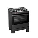 Ver imagem 2 de Fogão Esmaltec 5 Bocas Ideal Master Mesa Inox Tampa de Vidro Forno 84 Litros Preto T5itp Bivolt