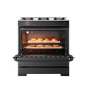 Ver mais imagens de Fogão Esmaltec 5 Bocas Ideal Master Mesa Inox Tampa de Vidro Forno 84 Litros Preto T5itp Bivolt
