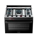 Ver imagem 5 de Fogão Esmaltec 5 Bocas Ideal Master Mesa Inox Tampa de Vidro Forno 84 Litros Preto T5itp Bivolt
