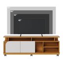 Ver imagem 2 de Rack Bancada 2 Portas com Rodízio Jurerê 1.8 - Naturale/Off White Matte