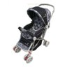 Carrinho Passeio Preto Vira Berço Alça Reversível Bebê - 1