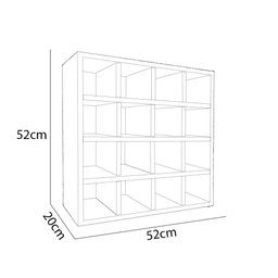 Porta Toalha Nicho Toalheiro 16 Lugares 52x52cm Sam M12 - D'rossi Cor Grafite - 2