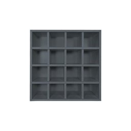 Porta Toalha Nicho Toalheiro 16 Lugares 52x52cm Sam M12 - D'rossi Cor Grafite - 3