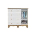 Ver imagem 4 de Cômoda Infantil Bolinha c/ 1 Porta Cristal e 4 Gavetas Branco - Peroba