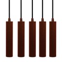 Ver imagem 1 de Kit 5x Pendente Tubo Cilindro Cobre Alumínio Balcão Cozinha Mr11 + Lâmpadas Led 6000k Bivolt