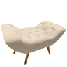 Recamier Sofá Calçadeira 1 M Realeza:suede Bege - 3