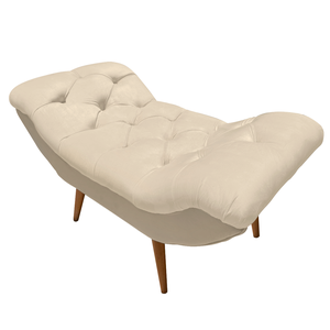 Recamier Sofá Calçadeira 1 M Realeza:suede Bege