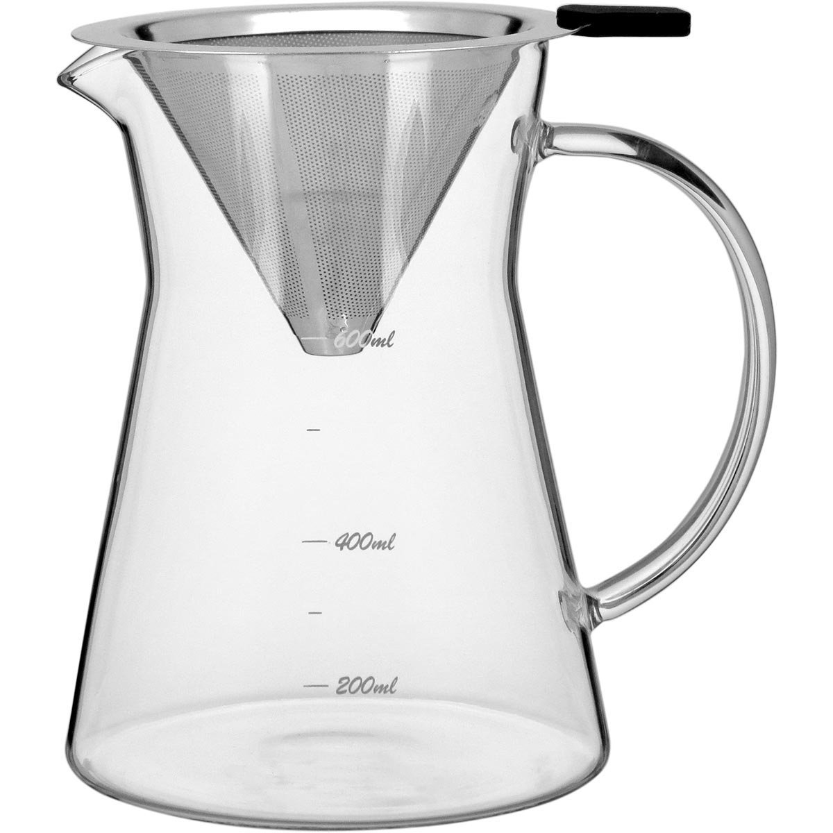 KANNE CAFETEIRA COM FILTRO 15x14x11cm 600ml BOROSILICATO TRANSP - 1