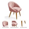 Poltrona Decor Estofada Holambra Puff Rosê Yes Mobly - 4