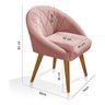 Poltrona Decor Estofada Holambra Puff Rosê Yes Mobly - 5
