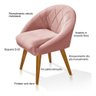 Poltrona Decor Estofada Holambra Puff Rosê Yes Mobly - 6