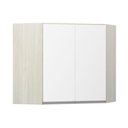 Ver imagem 1 de Armário De Canto Diagonal 2 Portas Lis Legno Crema C/Branco