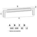 Ver imagem 5 de Puxador Zigrinato Il 1780 - Bronze Escovado - 160mm