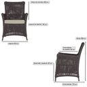 Ver imagem 3 de Jogo Sofá e 2 Poltronas de Área Igapó Alumínio Pintura Marrom Corda Náutica Estofado 7 Trama