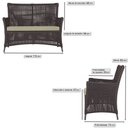 Ver imagem 2 de Jogo Sofá e 2 Poltronas de Área Igapó Alumínio Pintura Marrom Corda Náutica Estofado 7 Trama