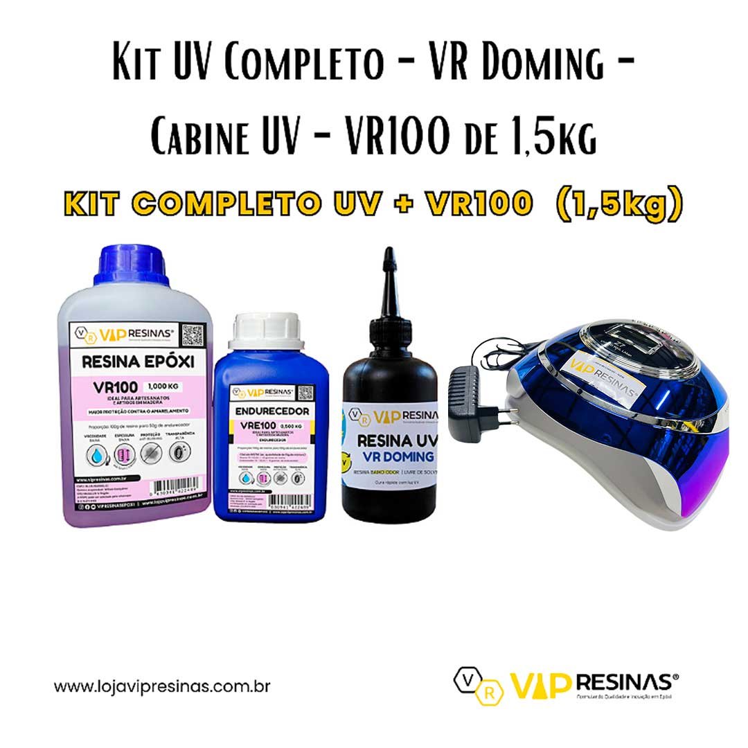 Kit Uv Completo Vr Doming 100g Cabine Uv Vr100 de 1,5kg - 7