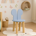 Ver imagem 1 de Cadeira Infantil Orelha Borboleta Mdf Pes Madeira Plancasa:azul Sereno